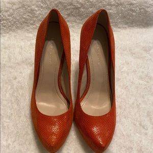 BCBGeneration coral snake skin heels